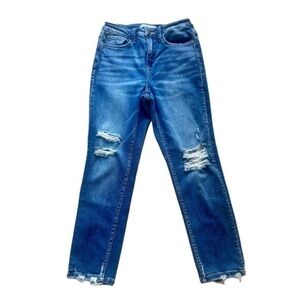 Flying Monkey Blue Skinny Jeans with Distressed Details
